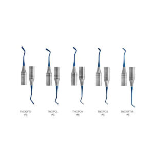 GDC Blue Titanium Coated Composite Instrument Anterior Set Of 5 Pcs (CIAPB5)