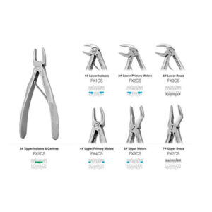 GDC Extraction Forceps Pedo Set Of 7 In Pouch Standard (EFPSP7)